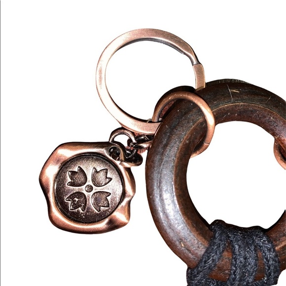 Patricia Nash handbag charm keychain native colorful wood bronze hardware unique - Picture 3 of 3